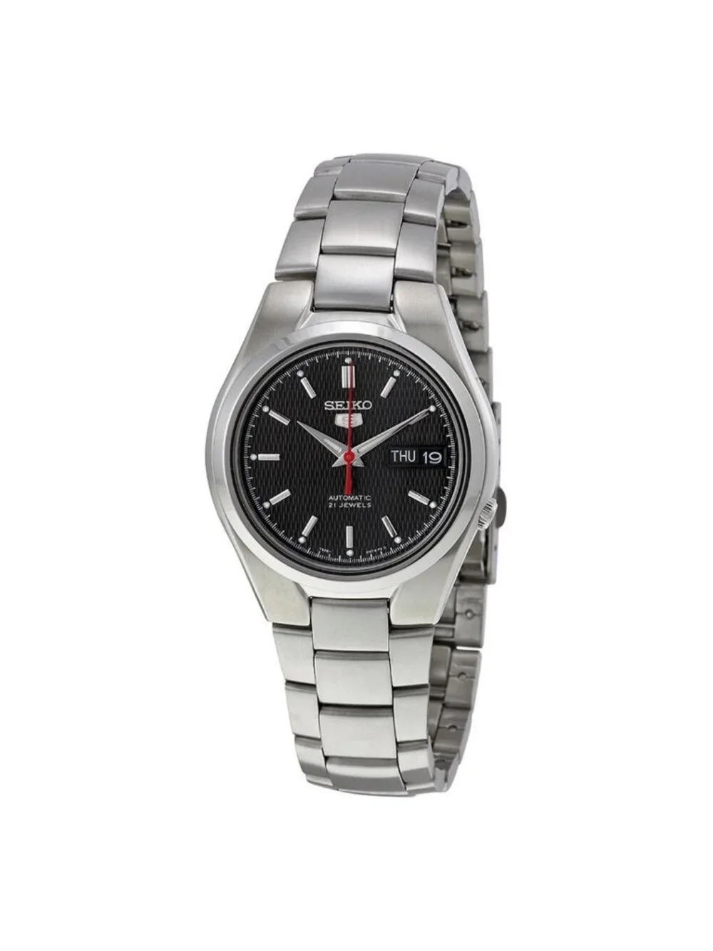 NWT Seiko Series 5 Automatic Black Dial Men's Watch